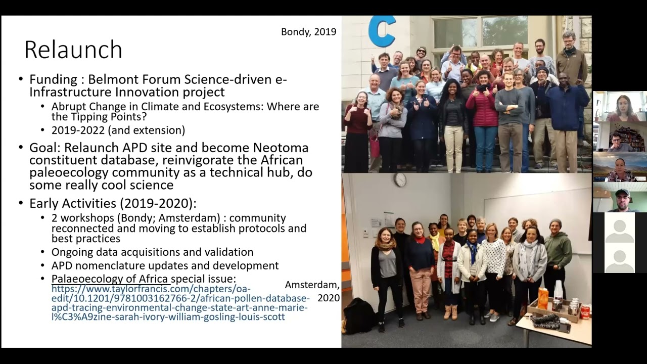 Mapping Ancient Africa Seminar: The African Pollen Database, state of the art and best practices