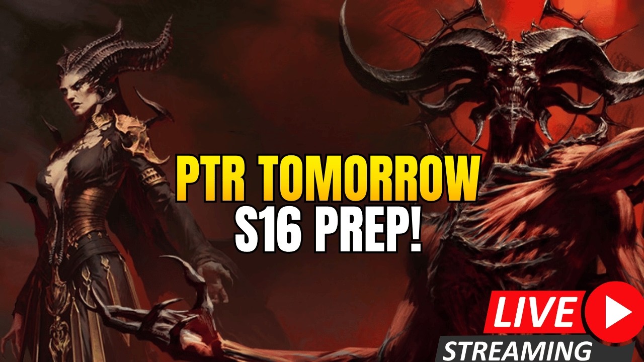 PTR Tomorrow! Season 16 Prep !Build !Discord #Diablo4 #Diablopartner