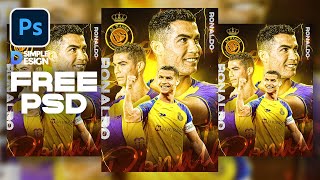 Simple Design | Football Poster Design - Cristiano Ronaldo - Photoshop Tutorial