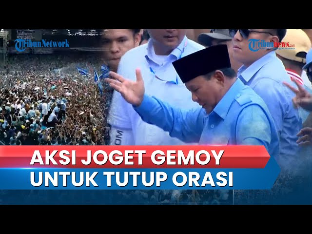 Tutup Orasi Kampanye, Prabowo Keluarkan Gaya Andalan Joget Gemoy Diiringi Lagu Oke Gas class=