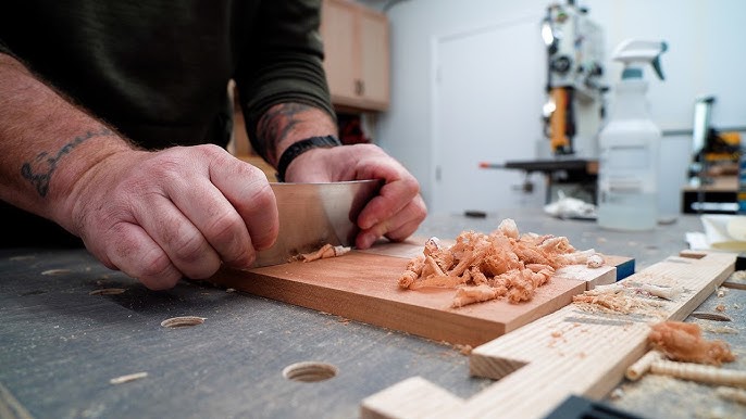 DFM Tool Works Cabinet Scraper Burnisher Tool - Made in USA - with Hard Maple Handle and Super Hard High Speed Steel Rod