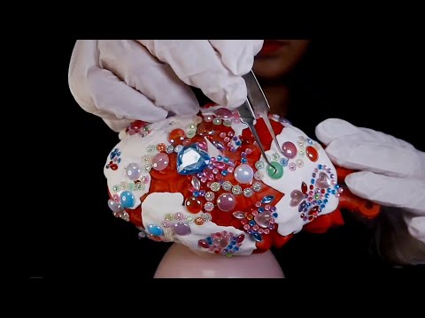 ASMR 심장에 붙은 보석 떼어내고 씻겨주기 (노토킹 버전)