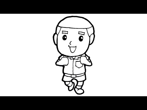 วาดการ์ตูน กันเถอะ สอนวาดรูป การ์ตูน เด็กนักเรียนชาย