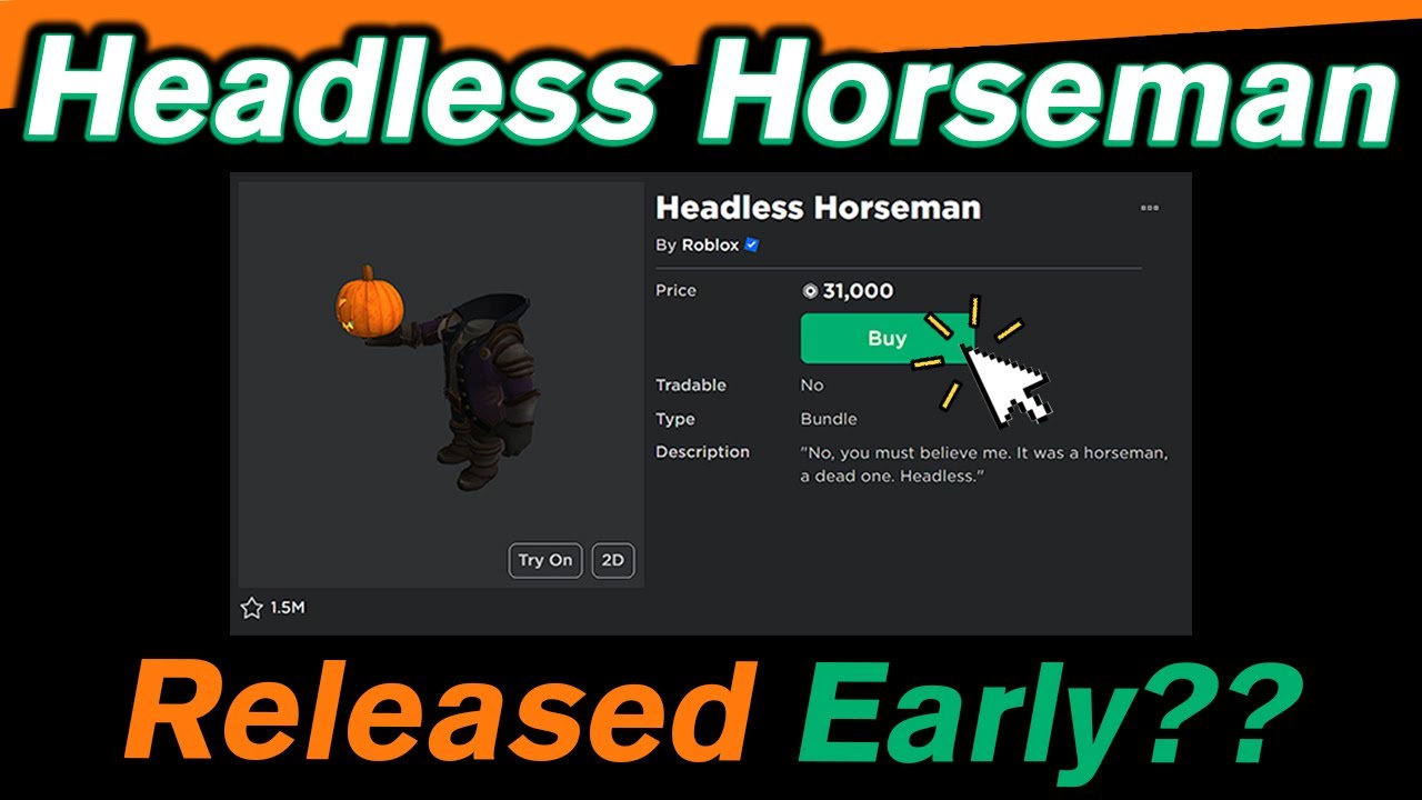 Lonnie on X: Roblox needs to release the Headless Horseman already. We got  mothers freaking out about it 😂😂😂😂😂😂  / X