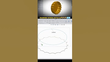 Bottle Cap SolidWorks 3d Modeling #solidworks #ytshorts #cad #shorts #3d #solidworkstutorial