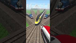 THOMAS TRAIN WAITING IN QUEUE AT RAIL CROSSING #train #thomastrain #trainvideo