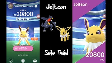 1 Garchomp vs Jolteon! - Jolteon Solo Raid (Sunny)