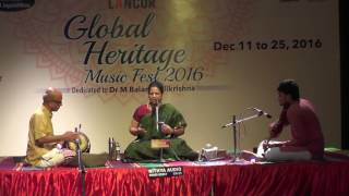 Carnatic Vocal l Bhargavi Balasubramaniam l Global Heritage Music Fest 2016 l Web Streaming