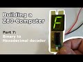 Building a Z80-Computer Part 7: Binary to seven segment (hex) decoder
