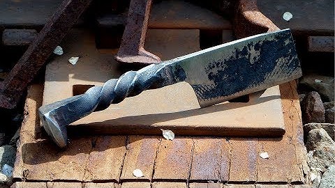 Railroad Spike and Farrier Rasp Knife build part 1