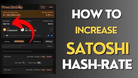 SATOSHI APP: HOW TO INCREASE MINING RATE ON SATOSHI APP || INCREASING MINING HASHRATE ON SATOSHI APP