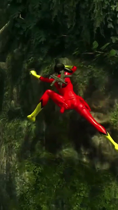 SPIDERWOMAN CLIMBING SKILLS 😍 #spiderwoman #marvel #sony #spiderman #laracroft #game #viral #shorts