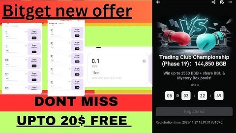 Bitget new offer get free 10 mystery boxes| Earn upto 20$ per account | don