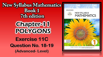 TUTOR ONLINE   OXFORD D1 NEW SYLLABUS MATHEMATICS BOOK 1 7TH EDITION CH11 POLYGONS EX11C Q18 - 19