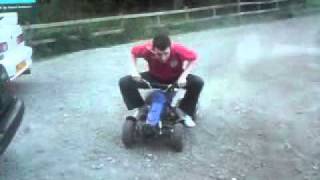 Trying To Drift A Mini Moto Quad by BroadsideWho 6,294 views 12 years ago 1 minute, 27 seconds