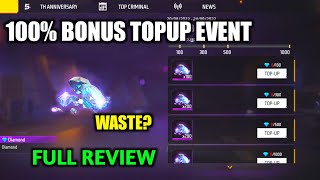 Free Fire 100% Bonus TopUp Event Fully Detaile | Free Fire New TopUp Event Review | 2gl gamer screenshot 4