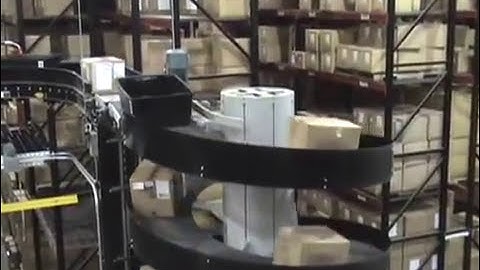 Ryson Unit Load Spiral Conveyors in a Distribution Warehouse - Application Example