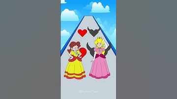 Kiss or Punch Run Princess Peach and Princess Daisy