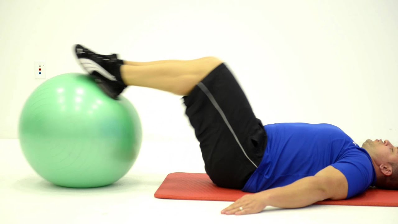 Lying KneeIns with Stability Ball Male YouTube