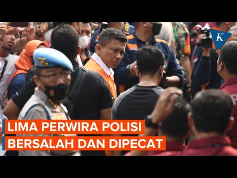 Wajah 5 Perwira Polisi yang Dipecat karena Kasus Brigadir Yosua