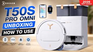 ECOVACS DEEBOT T50S Pro Omni Unboxing & Complete Setup Guide | How to Use, App Setup & First Run