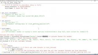 Sleeping Barber Solution using python threading library - Explanation
