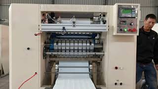 Automatic 2 Lines N Z Fold Hand Towel Paper Gluing Lamination Converting Machine