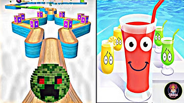 🍹Juice Run vs Going Balls⚽ Top Free Gameplay iOS,Android Max Level Mobile Game Walkthrough Videos