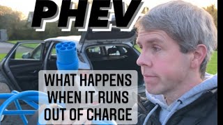 What happens in a PHEV when you run out of charge - step by step demonstration #phev #whathappensif