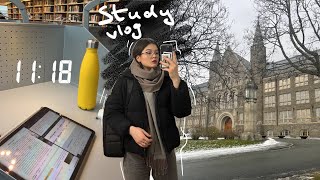 study vlog ☁️ дні в бібліотеці, підготовка до екзаменів, університет