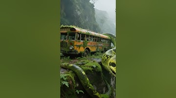 Exploring abandoned old bus | Python, Bus #shorts #trending