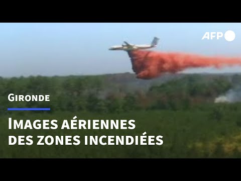 Incendies en Gironde: images aérienne des zones brûlées | AFP Images