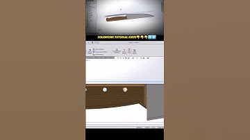 Knife Cad Design SolidWorks Tutorial #solidworks #ytshorts #cad #shorts #3d #solidworkstutorial