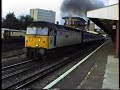 British Rail Network SouthEast-RfD 47+NSE 47s Waterloo & Woking West of England Line August 1992