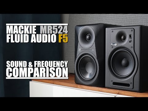 Fluid Audio F5 vs Mackie MR524  ||  Sound & Frequency Response Comparison
