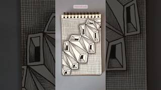 3D Zen Doodle Tutorial Zentangle Art #art #drawing #inspiration #zentangle #doodle #shorts