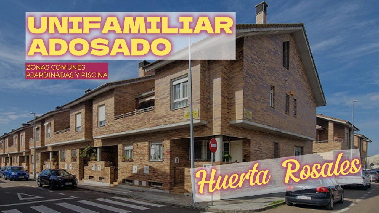 ADOSADO UNIFAMILIAR CON ZONAS COMUNES AJARDINADAS Y PISCINA, EN HUERTA ROSALES BADAJOZ