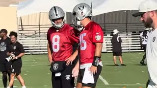 KIRK COUSINS & FERNANDO MENDOZA FIRST TRAINING CAMP PRACTICE