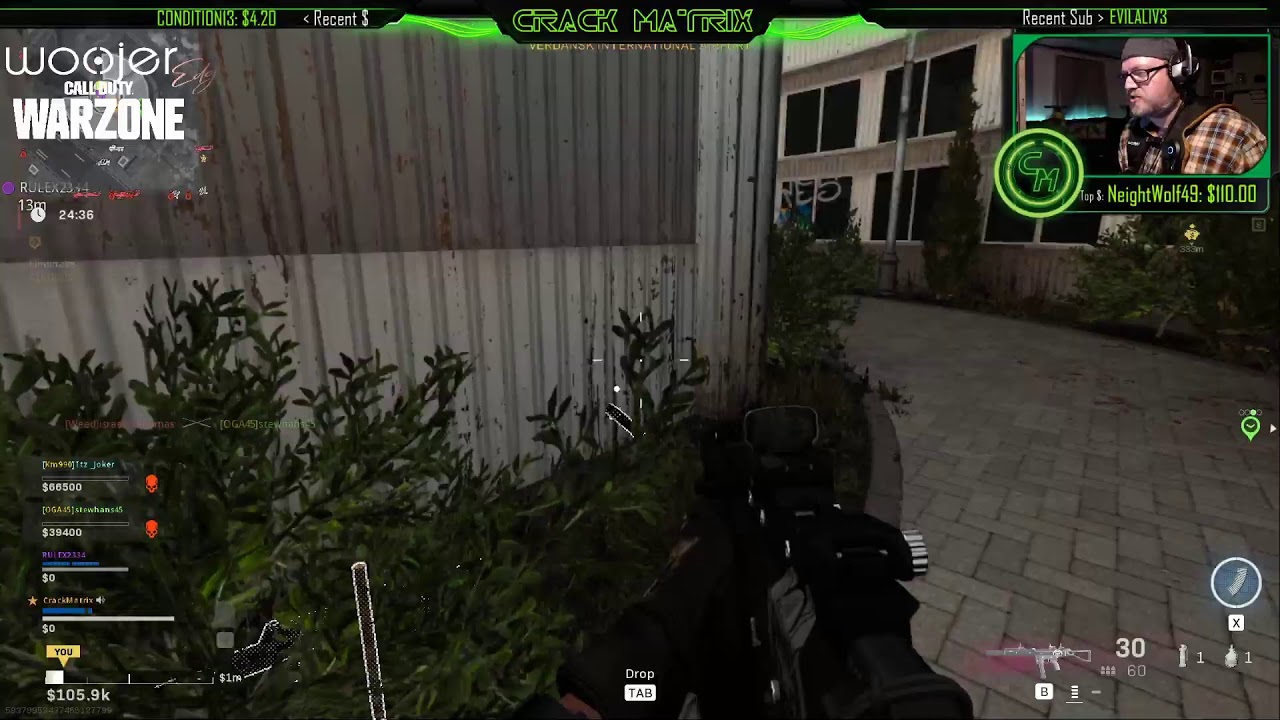 WarZone Live with Crack Matrix: Woojer Vest Edge/Stream Testing