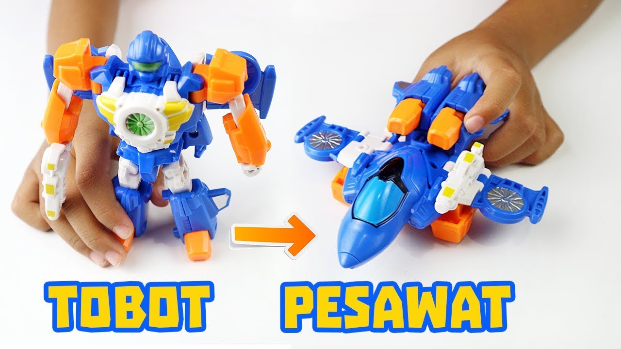Tobot W Supersonic Bisa Jadi Pesawat - Review Mainan Anak Robot Transformers. 