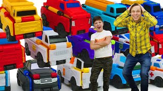 Transcar Double машинки трансформеры - Игрушки авто вывернушки - Играй в гонки для мальчиков