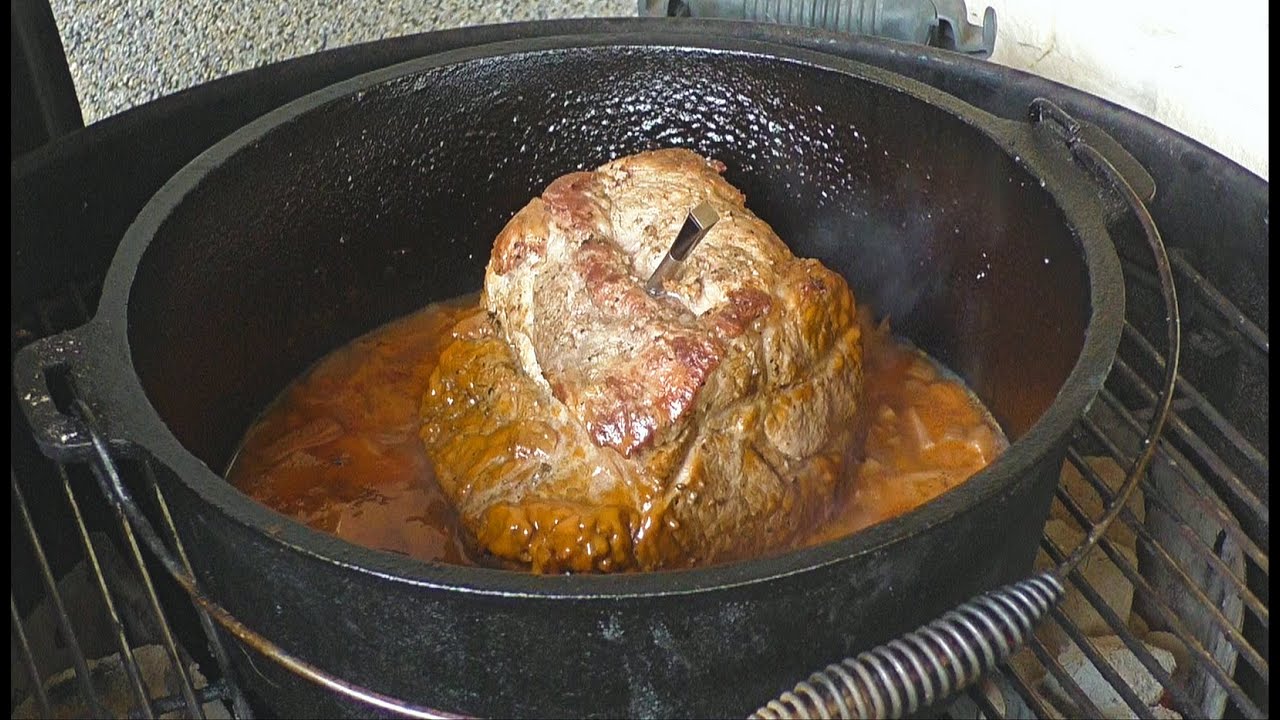 Schweinebraten aus dem Dutchoven mit Mega Sauce !