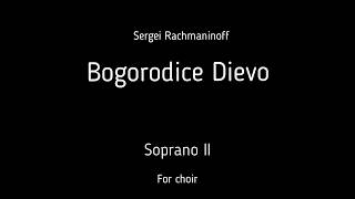 Choir/chór S. Rachmaninoff - Bogorodice Dievo - Soprano II + score