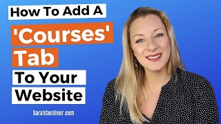 How To Add A 'Courses' Tab To Your Website