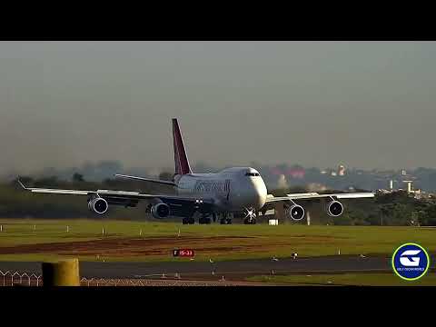Vídeo registra momento de aeronave Azul em Viracopos enquanto aguardavam B747 da Martinair