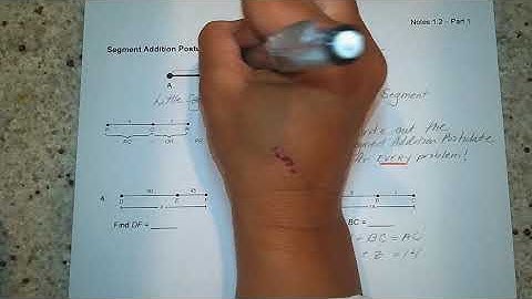 Measuring and Constructing Segments- Part 1