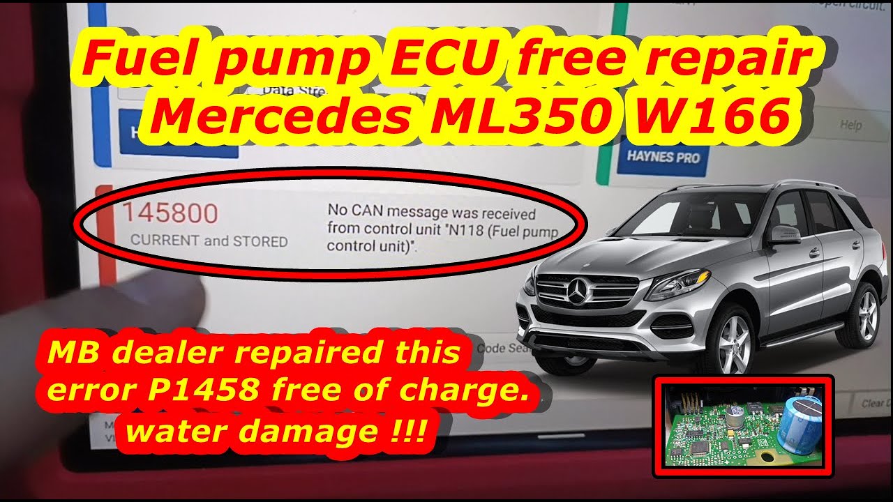 Error P1458 fuel pump ECU free repair W166 ! this Company has respect
