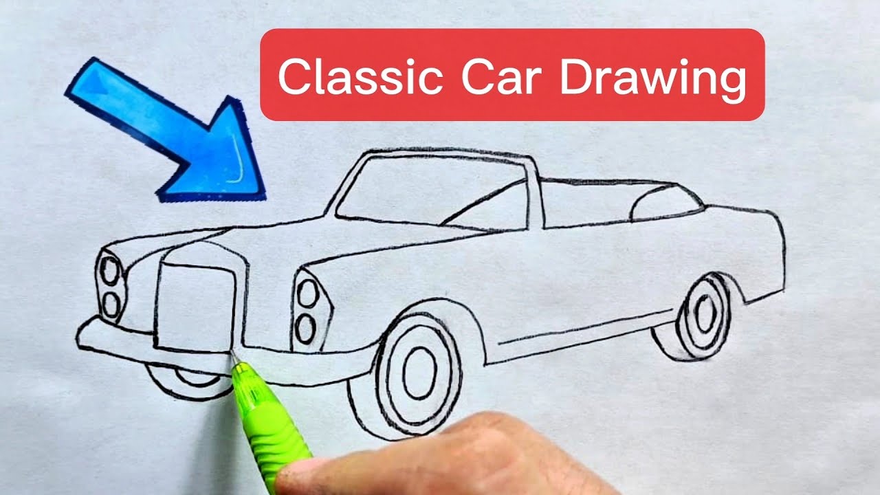 How To Draw a Car | Drawing a Classic Convertible Sports Car