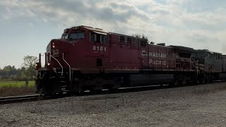 CPKC 133 With KCS Grey ghost 4543 on the Hamilton subdivision!