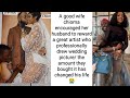 WOW, chioma encourages her husband to gift the artist who drew an exact picture of them a whooping🙆👇